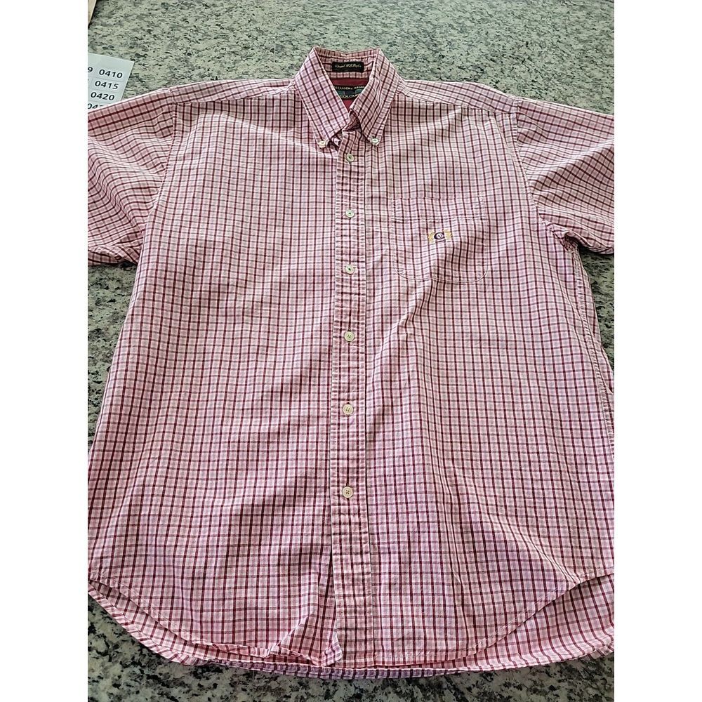Alexander Julian‎ Colours Mens Button Down Shirt Size Med Red Check Plaid